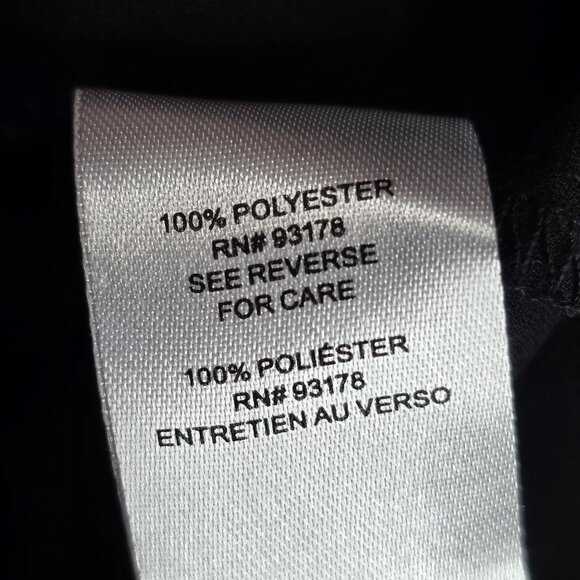 Womens Tahari Black Blouse V-Neck Button Down Long Sleeves Polyester Size XL - Picture 4 of 9